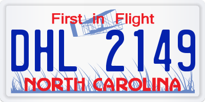 NC license plate DHL2149