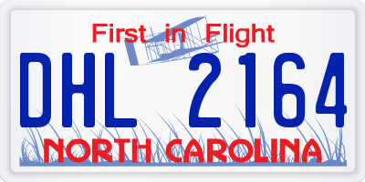 NC license plate DHL2164