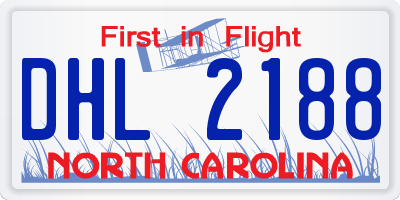 NC license plate DHL2188