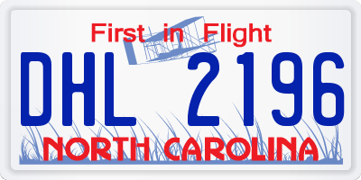 NC license plate DHL2196