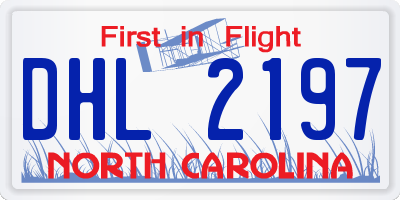 NC license plate DHL2197