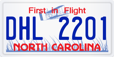 NC license plate DHL2201