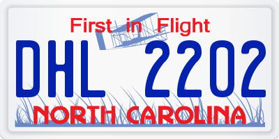 NC license plate DHL2202