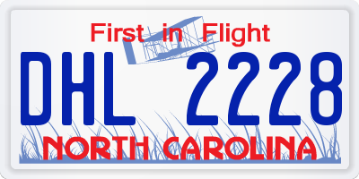 NC license plate DHL2228