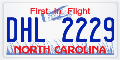 NC license plate DHL2229