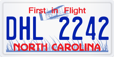 NC license plate DHL2242