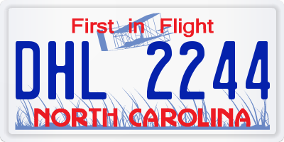 NC license plate DHL2244