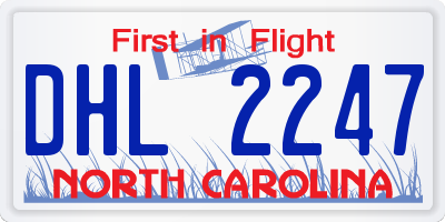 NC license plate DHL2247