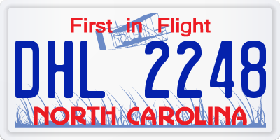 NC license plate DHL2248