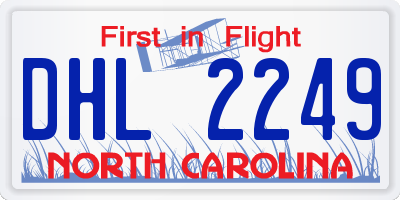 NC license plate DHL2249