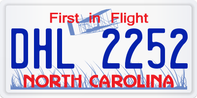 NC license plate DHL2252