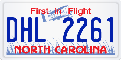 NC license plate DHL2261
