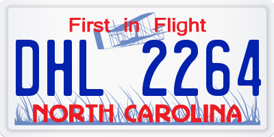 NC license plate DHL2264