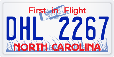 NC license plate DHL2267