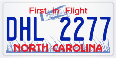 NC license plate DHL2277