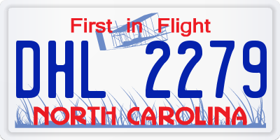 NC license plate DHL2279