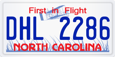 NC license plate DHL2286