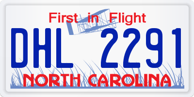 NC license plate DHL2291