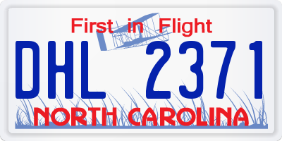 NC license plate DHL2371