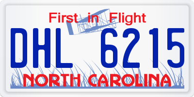 NC license plate DHL6215
