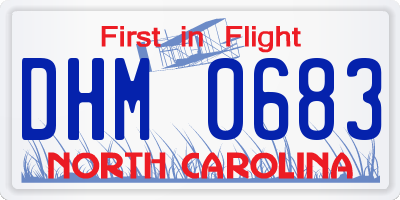 NC license plate DHM0683