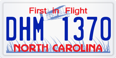 NC license plate DHM1370