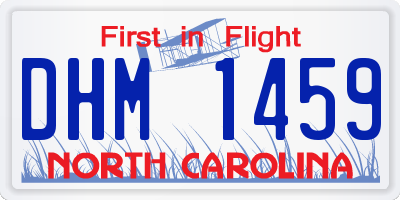 NC license plate DHM1459