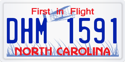 NC license plate DHM1591