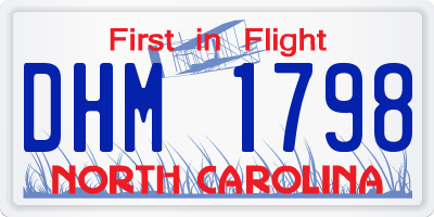 NC license plate DHM1798