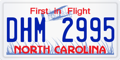 NC license plate DHM2995