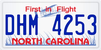 NC license plate DHM4253
