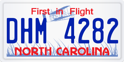 NC license plate DHM4282