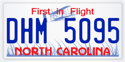 NC license plate DHM5095