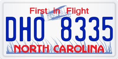 NC license plate DHO8335