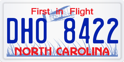 NC license plate DHO8422