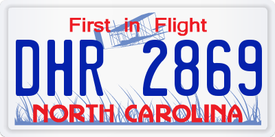 NC license plate DHR2869