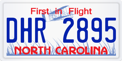 NC license plate DHR2895