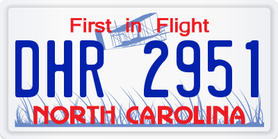 NC license plate DHR2951
