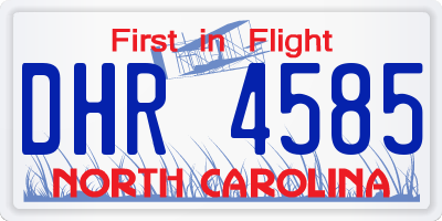NC license plate DHR4585
