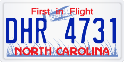 NC license plate DHR4731
