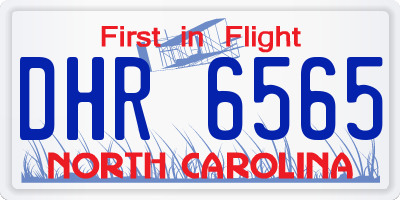 NC license plate DHR6565