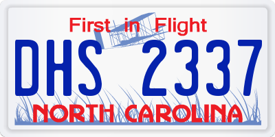 NC license plate DHS2337
