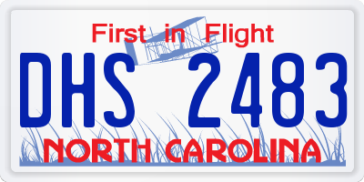 NC license plate DHS2483