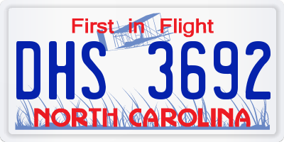 NC license plate DHS3692