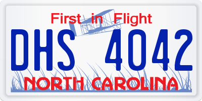 NC license plate DHS4042