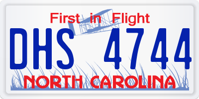 NC license plate DHS4744