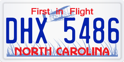 NC license plate DHX5486