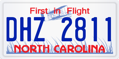 NC license plate DHZ2811