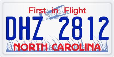 NC license plate DHZ2812