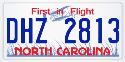 NC license plate DHZ2813